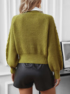 Noémi Cable Knit Long Sleeve Sweater
