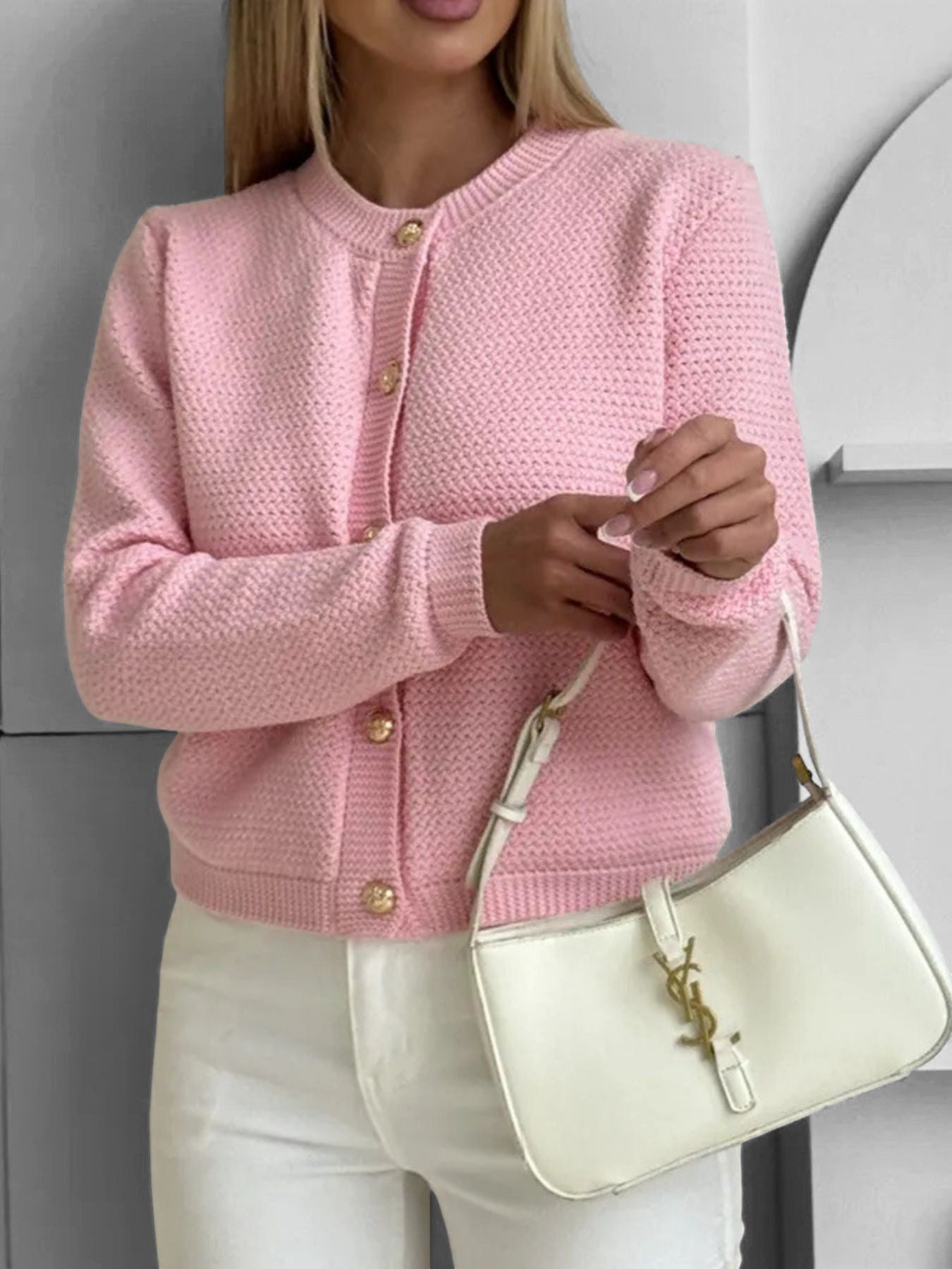 Cardigan Rosie met Goudkleurige Knopen