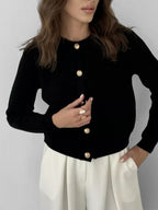 Cardigan Rosie met Goudkleurige Knopen