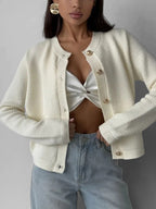 Cardigan Rosie met Goudkleurige Knopen